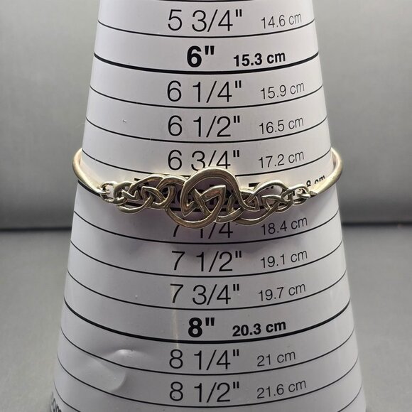 VTG Sterling Silver 925 Celtic Knot Bracelet 7" Hinged Design 10.33g - Picture 8 of 11